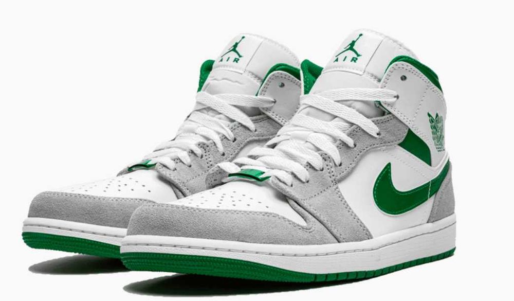 Jordan 1 Mid Grey Green