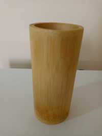 Ваза стакан из дерева для кухонных принадлежностей.Высота 17см
