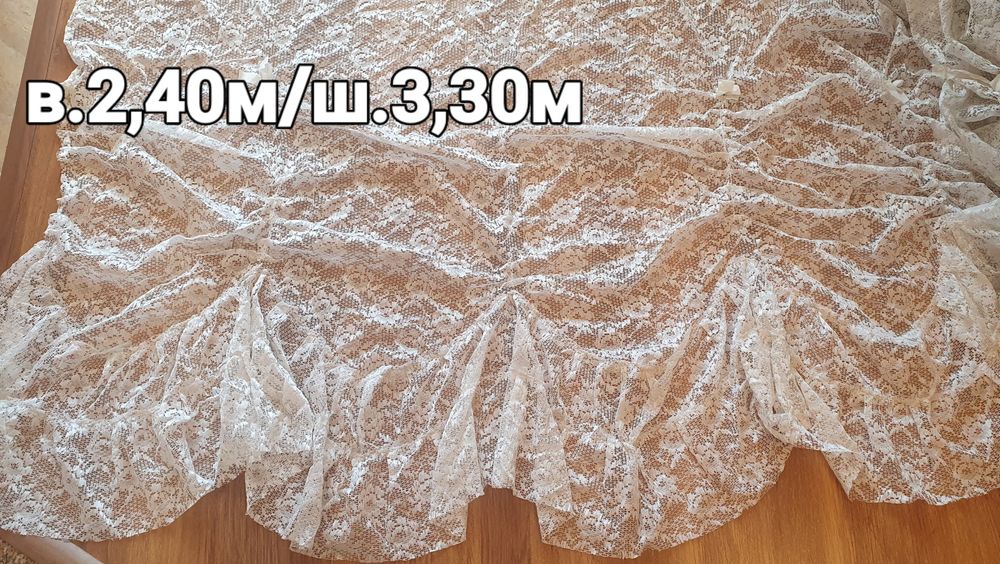 Красиви тюлени пердета + едно ефектно ажурено перденце на дупки