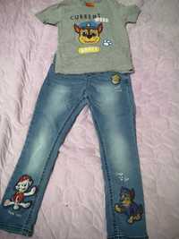 Set 122 tricou+jeans cu snur