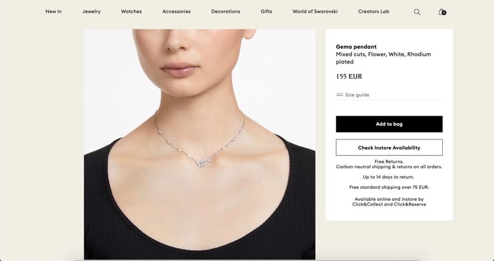 Чисто ново колие на Swarovski