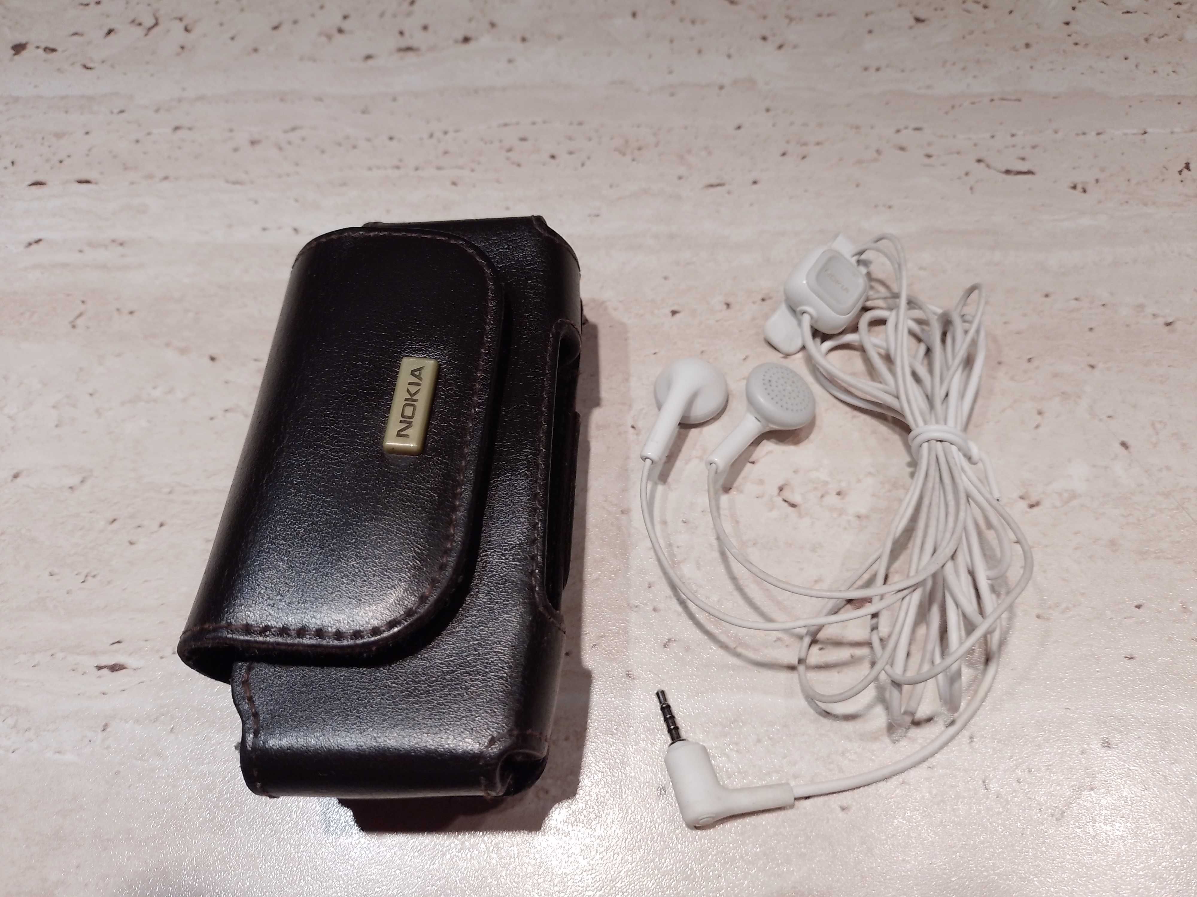 Husa piele + Casca stereo WH-101 - originale NOKIA