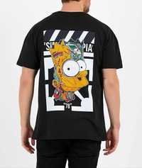 Tricou OFF-WHITE Simpsons Edition din Bumbac - Produs Nou cu Eticheta