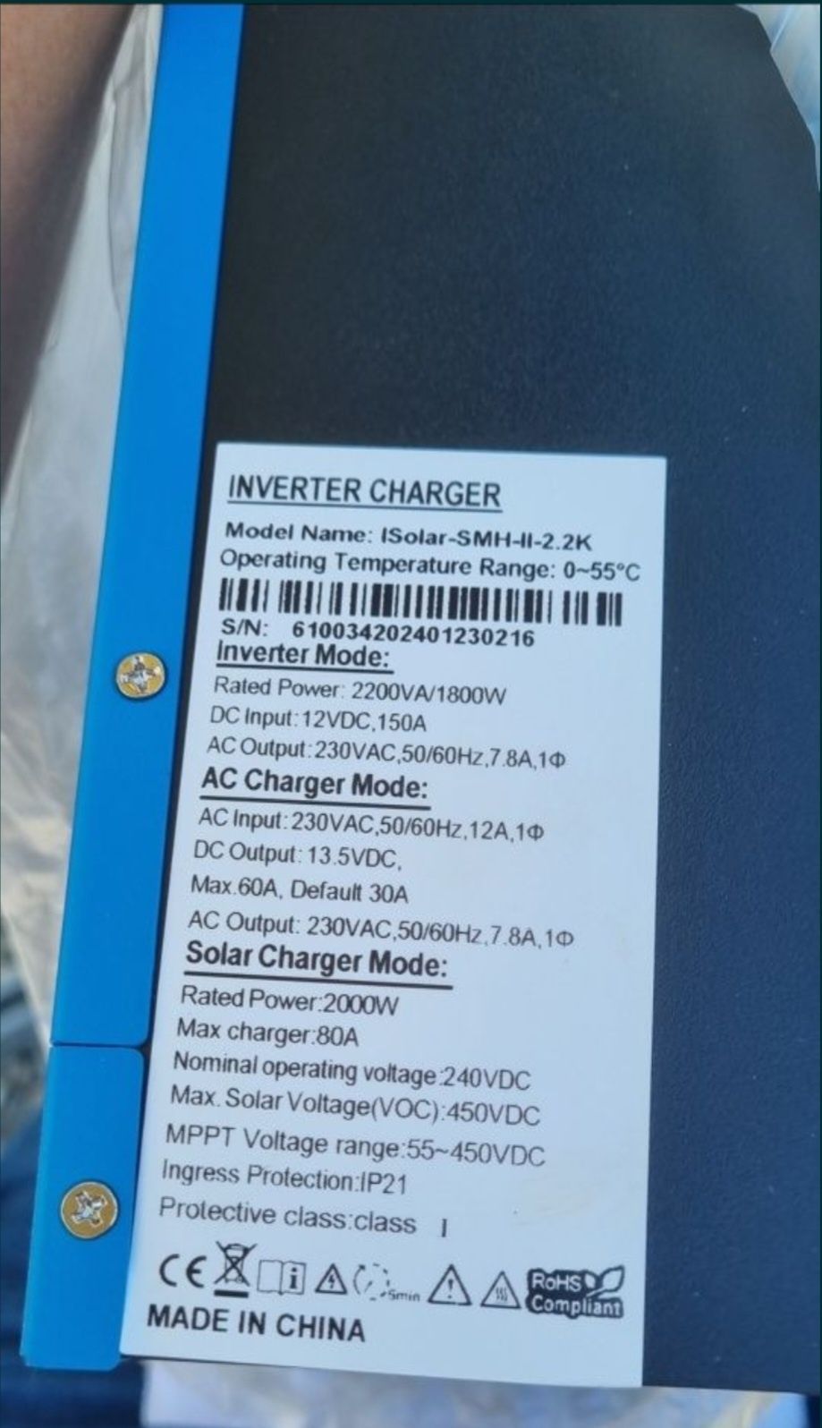 Invertor Hybrid 2.2 KW  NOU