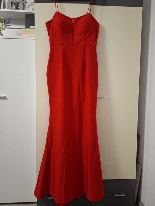 Rochie de ocazie rosie tip sirena marimea 38 JARLO