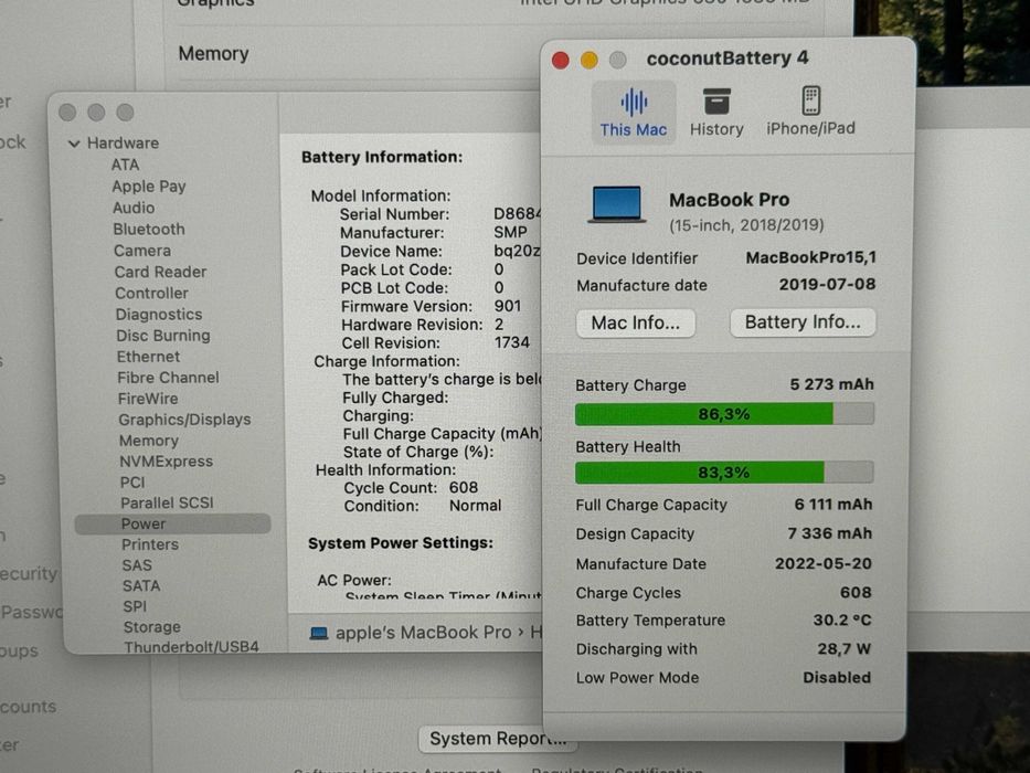 MacBook Pro 15 2019`Core i7-9750H/16GB RAM/512GB SSD/AMD Pro 560X-4GB