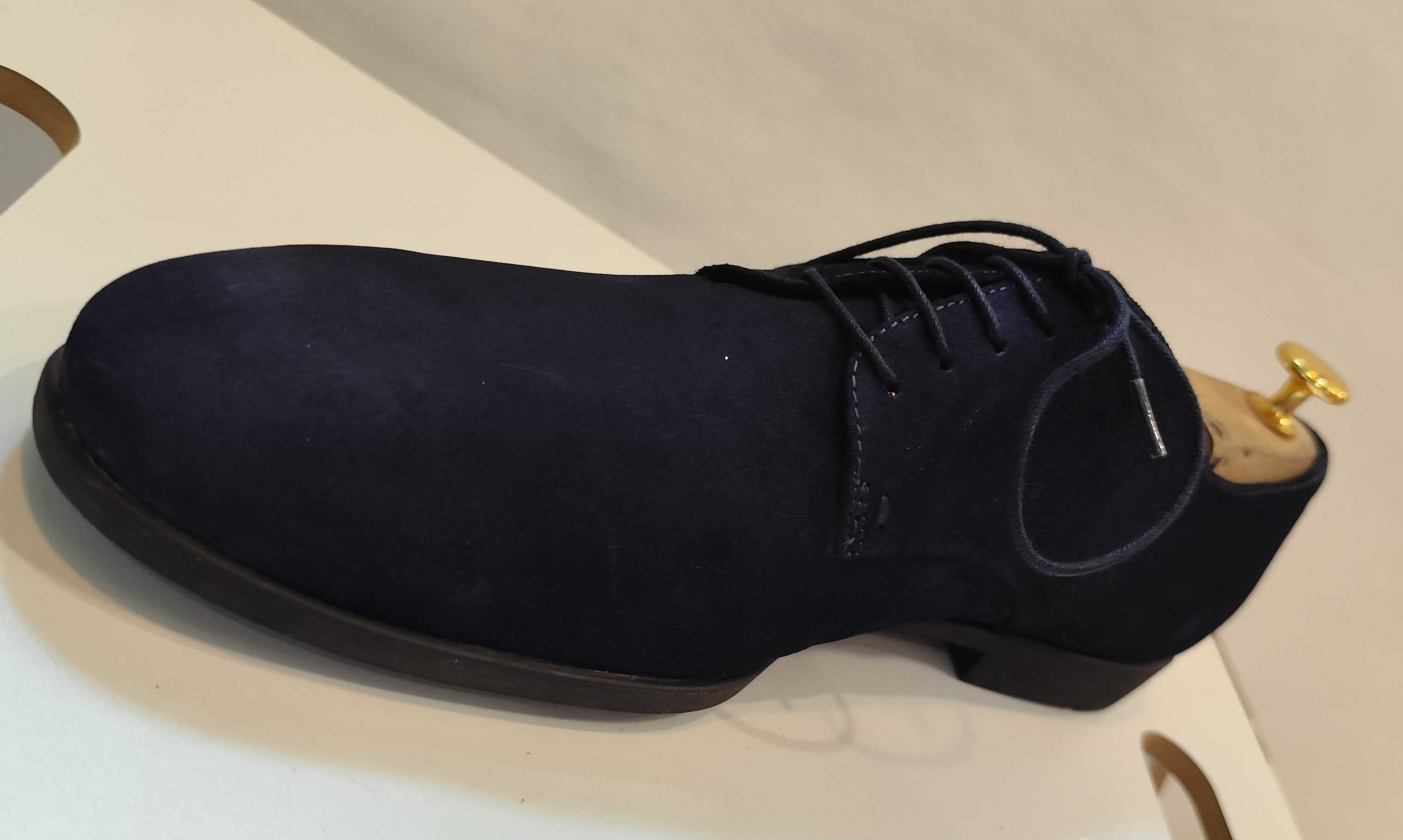 Pantofi derby 43 premium VAGABOND NOI piele naturala moale navy