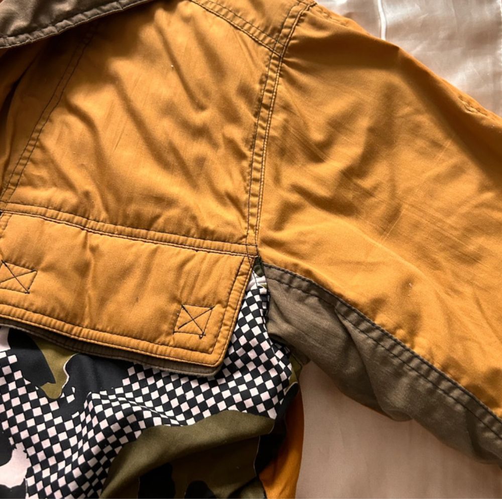 Camo Portocaliu Mov Negru Geacă Pufoasă Puffer Jacket Mǎrimea L