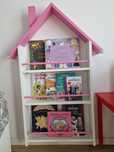 Biblioteca casuta alb cu roz - tip Montessori