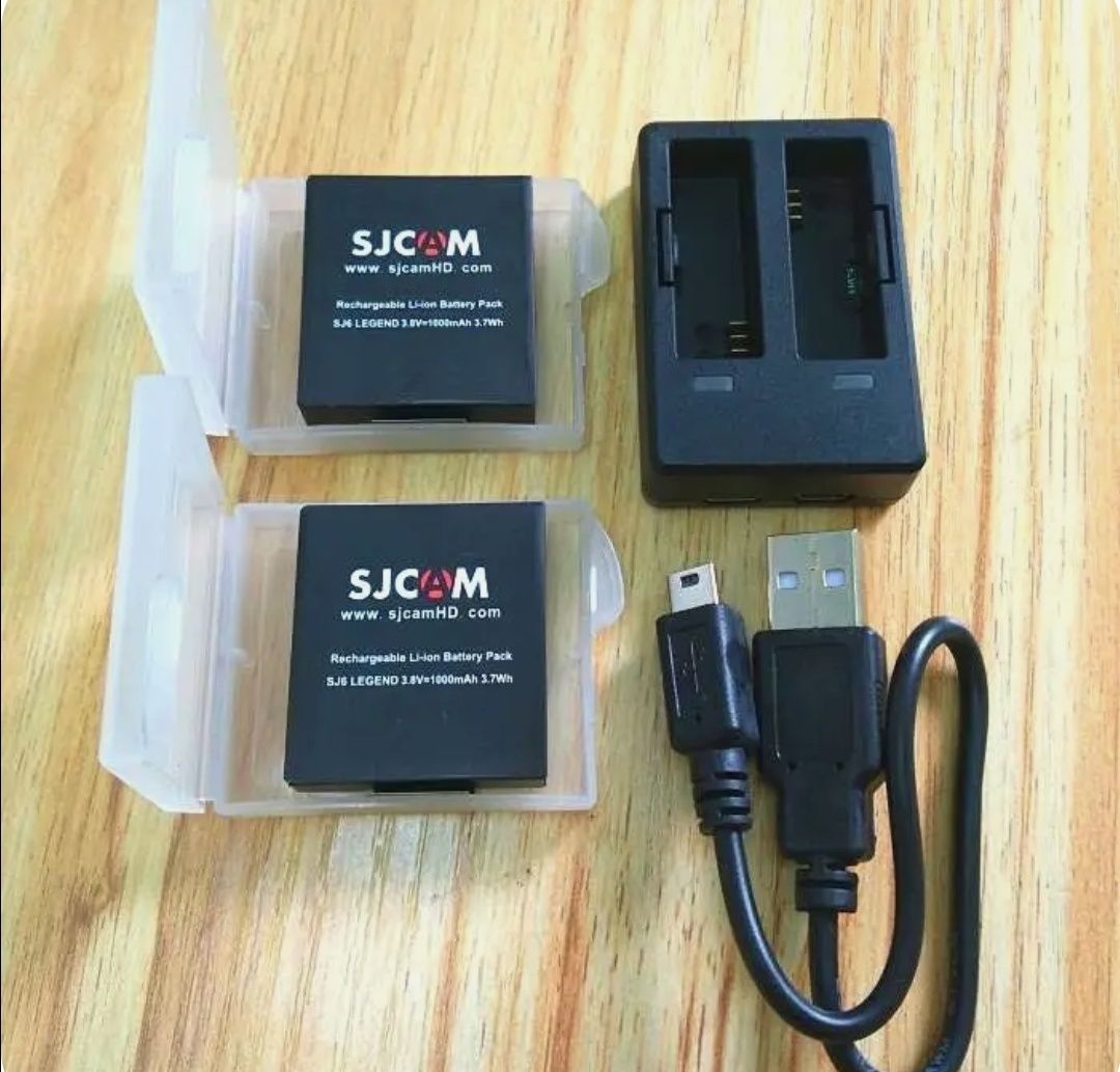 Экшен камера SJCAM 6 аккумуляторы и зарядное устройство