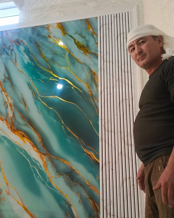ОБОЙ ламинат эмуляция поклейка обоев кафил OBOY laminat эмуляция