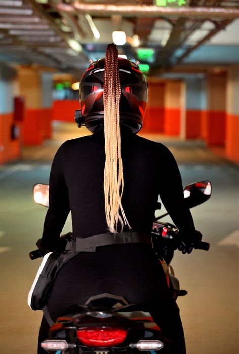Coada afro pentru casca moto/ski/atv/scuter etc