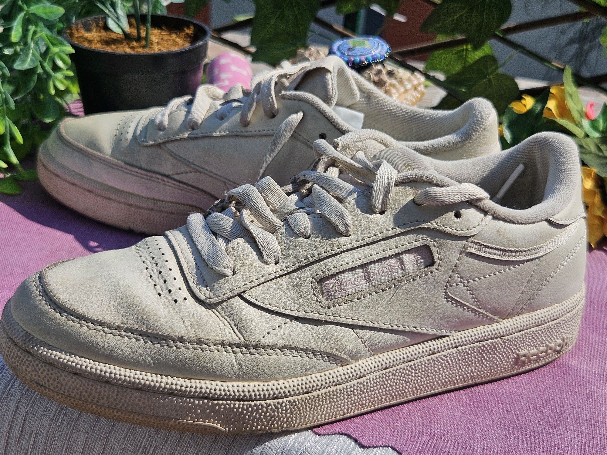 Reebok кецове естествена кожа