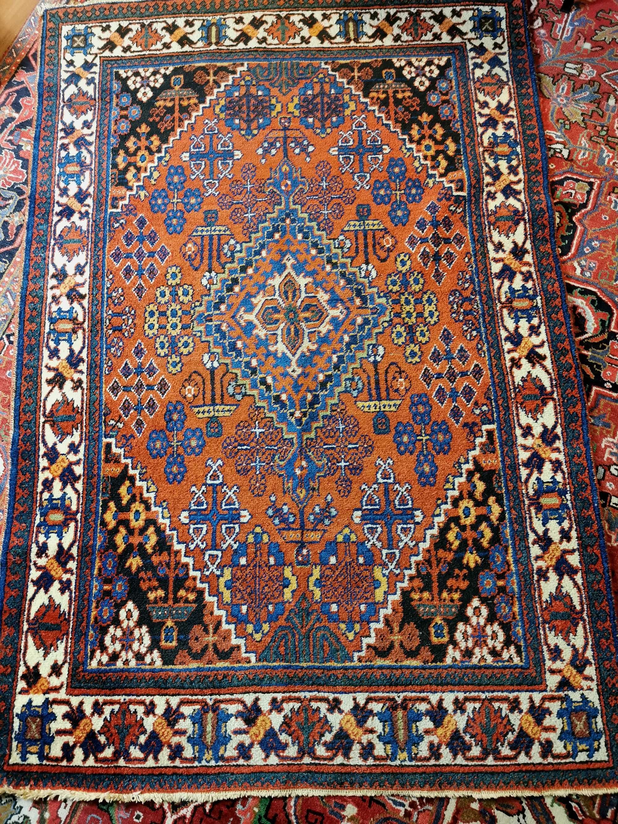 Covor persan Qashqai (Meimei), lana 195x130 cm, lucrat manual