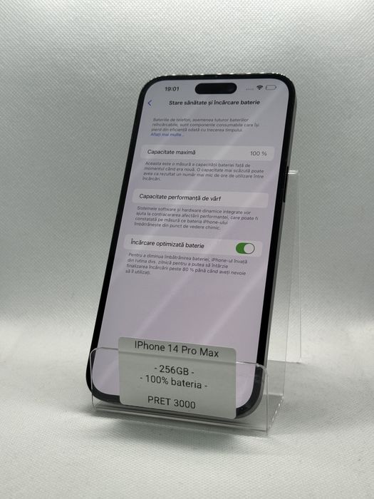 Magazin Vindem: Iphone 14 Pro Max, 256GB, 100% bateria