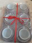 Set nou in cutie de 6 cesti portelan cafea