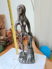 Statueta femeie de 43 cm lemn !