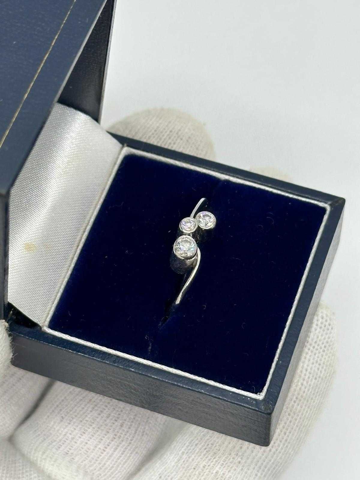 INEL AUR alb 18K + 3 Diamante = 0.33CT - GEORG JENSEN - Model CASCADE