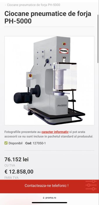Ciocane pneumatice de forja PH-5000 NOU CU FACTURA!!!