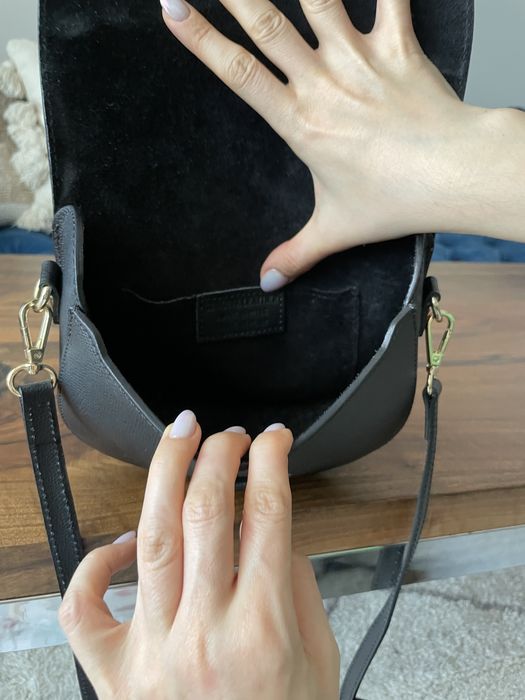 Geanta / Poseta din piele naturala negru eleganta