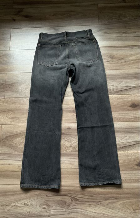 Acne Studios 2021M black paint splatter flared unisex Jeans