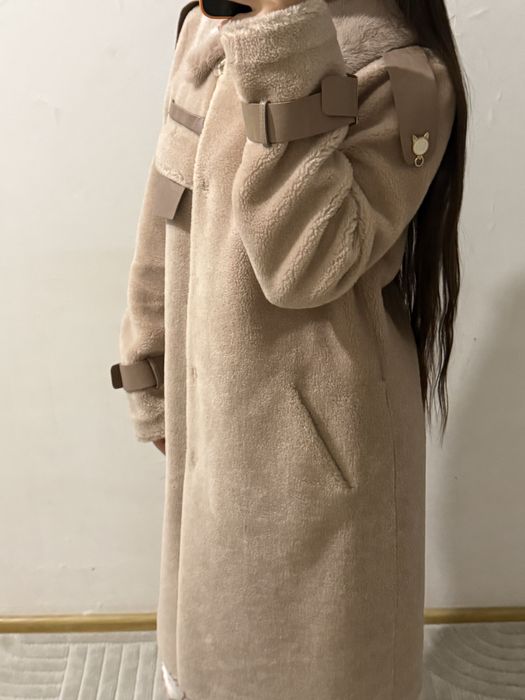 Шуба из искусственной овчины, размер 44