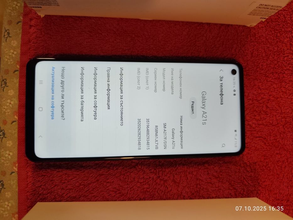 Продавам samsung А 21s