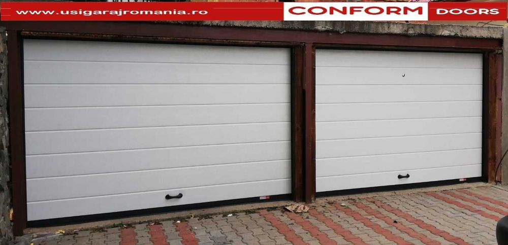 Usa garaj sectionala 2600x2000 pe alb, cu automatizare