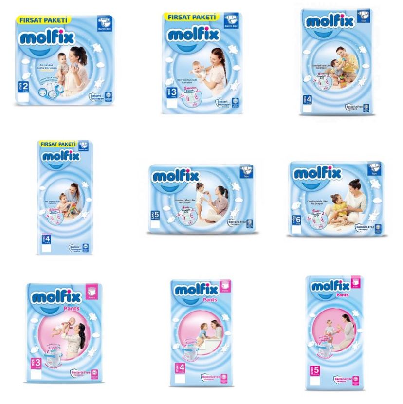 Pampers,Mamia,Little angels, Huggies, Libero, Molfix, Pufies,Pine smar