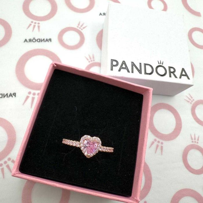 Inel Pandora Inimă Roz - Argint 925, in cutie