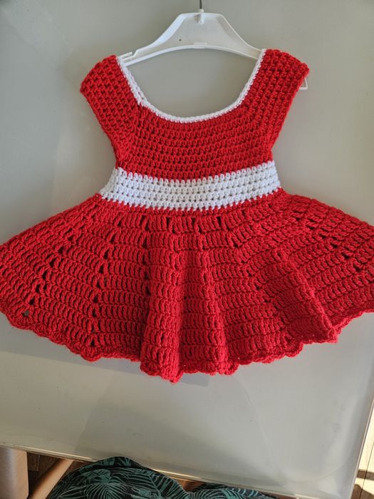 Плетена бебешка рокля 6м