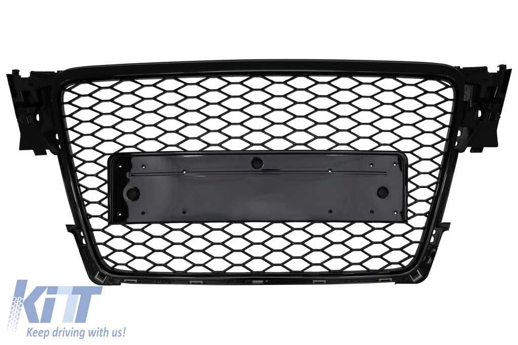 Grila Centrala  Audi A4 B8 (2007-2012) RS Design Negru Lucios