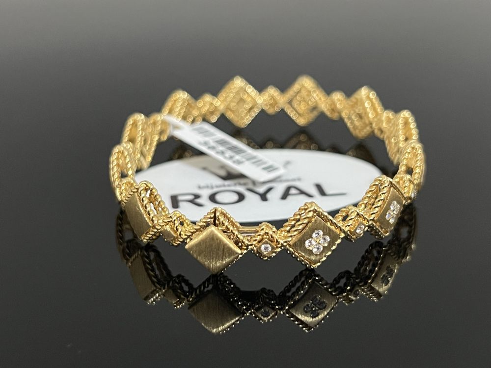 Bijuteria Royal CB : Bratara fixa aur 18K 21,57g 26diamante naturale