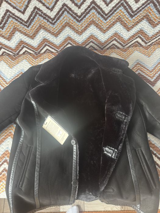 Дубленка мужская черная новая