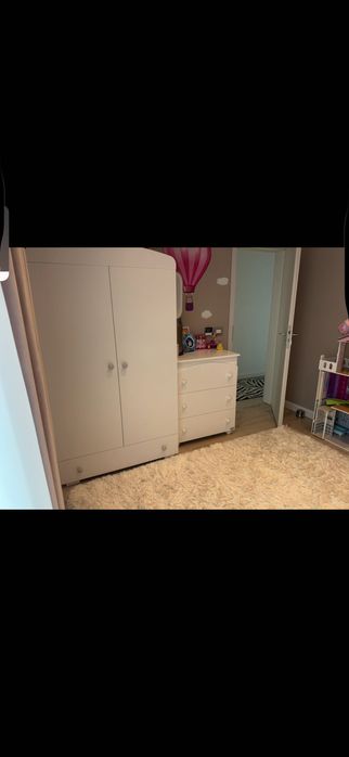 Pat Montessori căsuță, saltea Serta New York, dulap și comodă copii