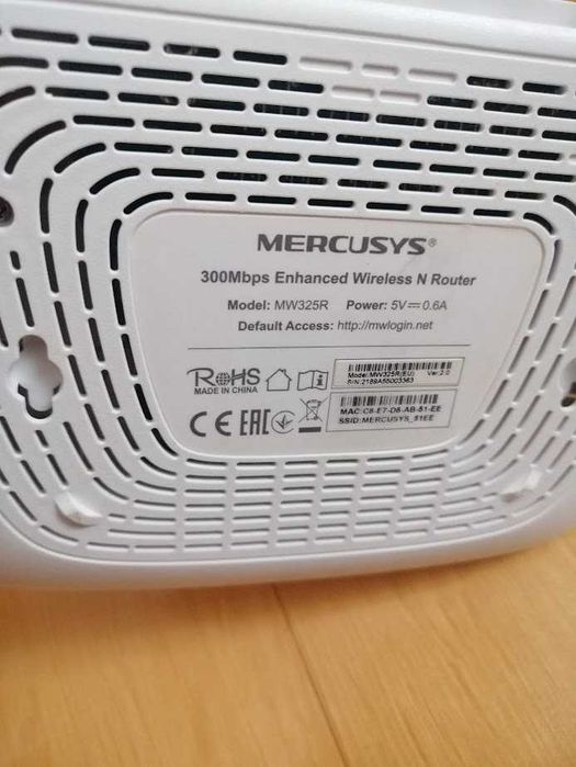 Router Mercusys 300Mbps.   model MW325R