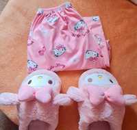 Pantaloni de casă Hello kitty roz Pantaloni de pijama roz de vară