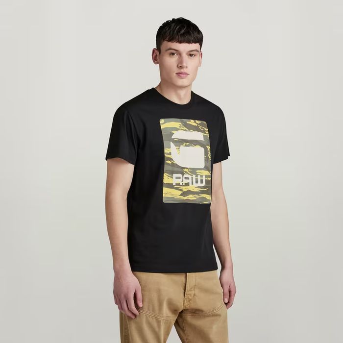 Оригинална мъжка тениска G-Star Raw Camo Box XXL нова черна 2XL