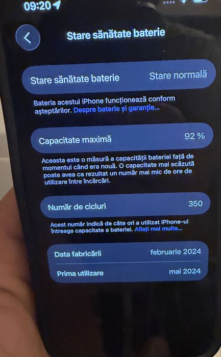 Iphone 15 Pro factura si garantie 1 an