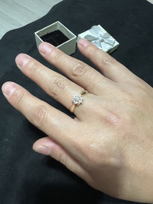 Золотое кольцо Алматы - Размер 18- Жёлтое золото