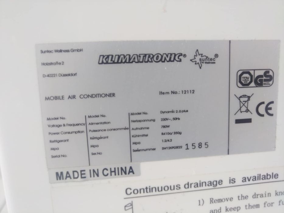 KLIMATRONIC  мобилен климатик за ефективно охлаждане и отопление