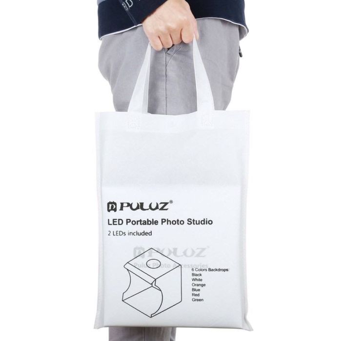 Компактный фотобокс 25 см + 6 сменных фонов. Для предметной сьемки.