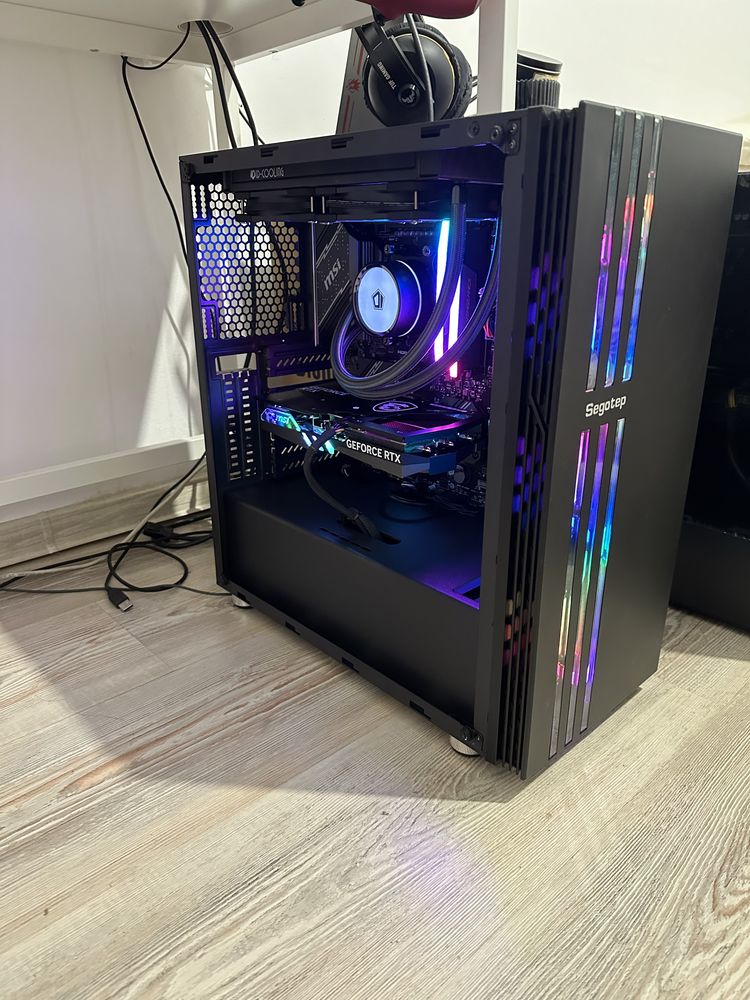 Sistem Gaming PC, Editare Video, Ryzen 7800X3D, RTX 4060TI 8GB,NOU