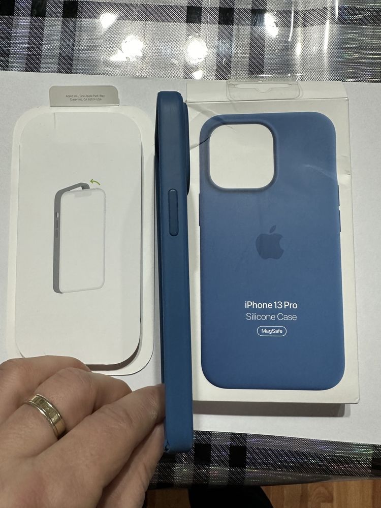 Husa Iphone 13 Pro originala Albastra silicon