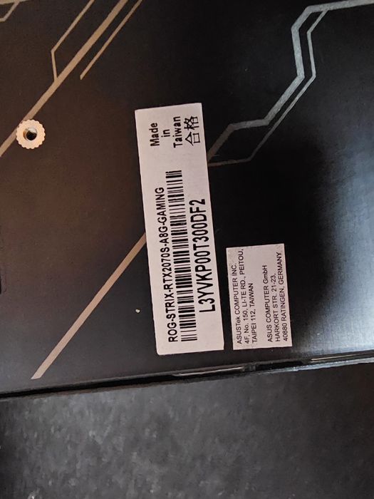 Placa Video Nvidia Asus Rog Strix RTX 2070 Super Gaming