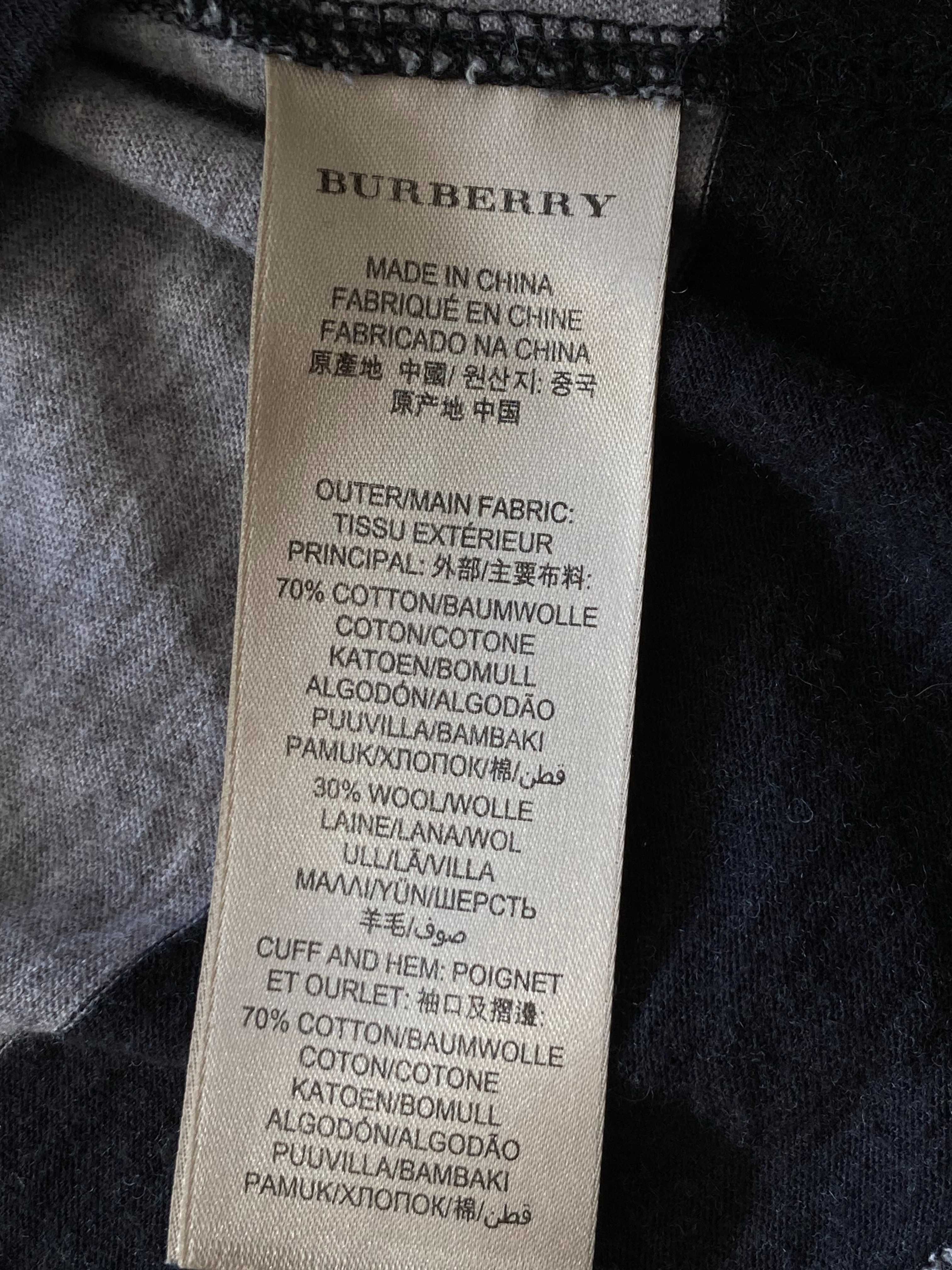 BURBERRY BRIT Cotton Wool женска блуза фланела 70% памук 30%  вълна М