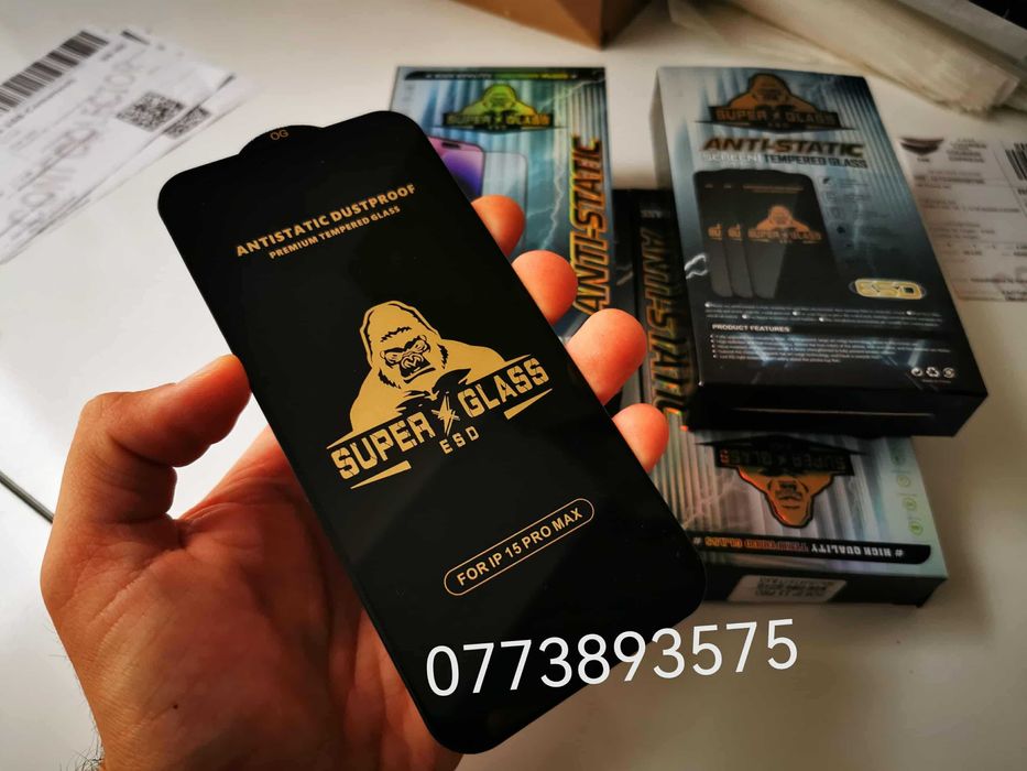 Set 3 folii de sticla ecran display Apple Iphone 15 14 13 12 11 x max