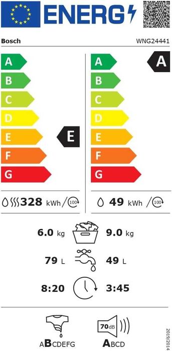 Пералня със сушилня BOSCH WNG24441 код 4248