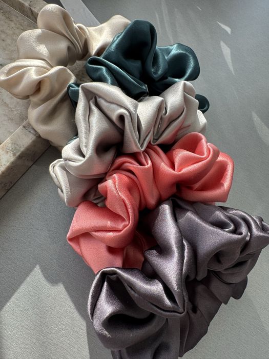 Скрънч, ластик за коса от естествена италианска  коприна