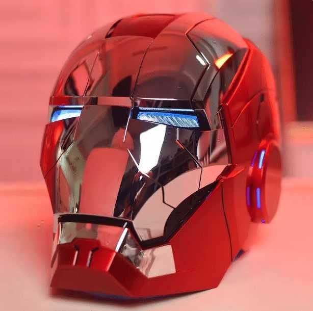 Реалистична Моторизирана маска Iron Man Железния човек Гласови команди